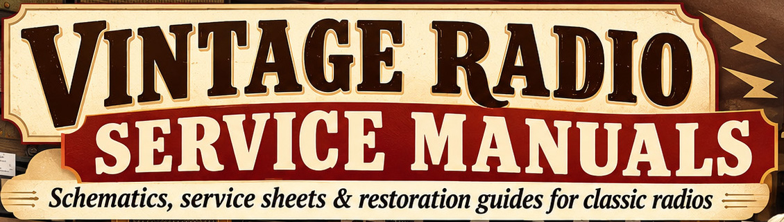 Vintage radio service manuals, schematics, service sheets and restoration guides